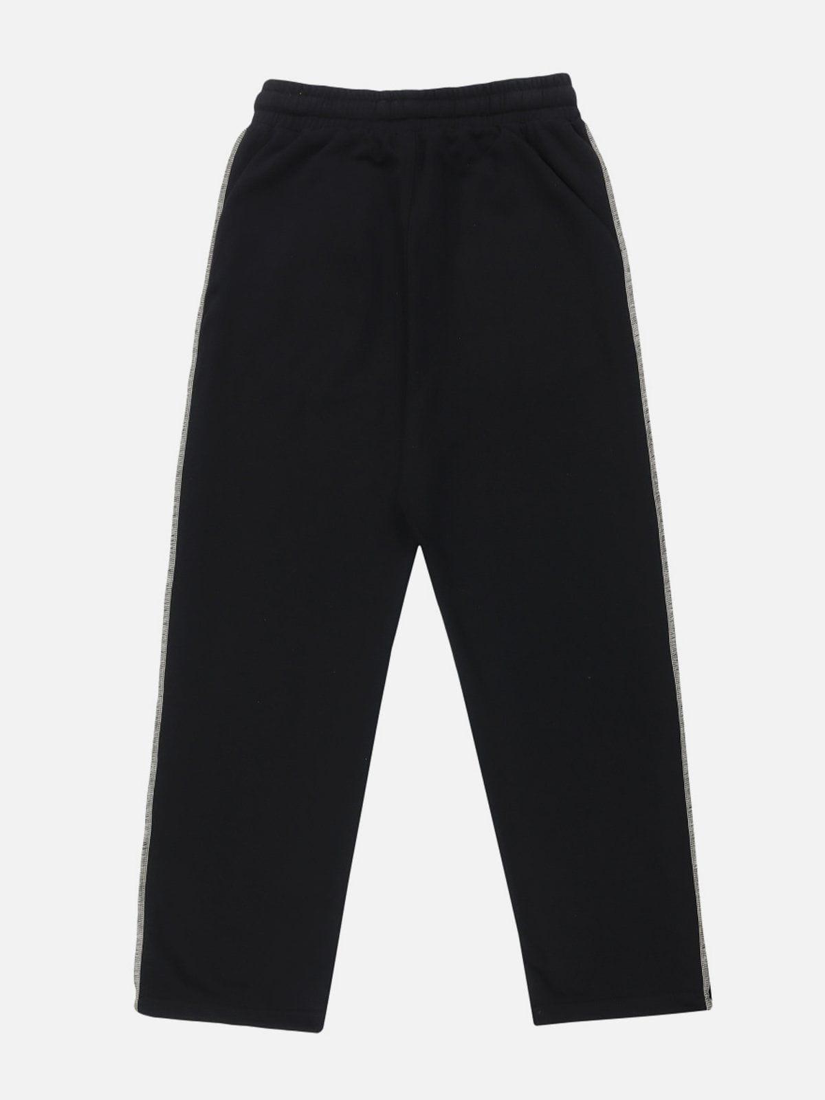 Tntwear® - Patchwork Embroidery Sweatpants - tntwear1