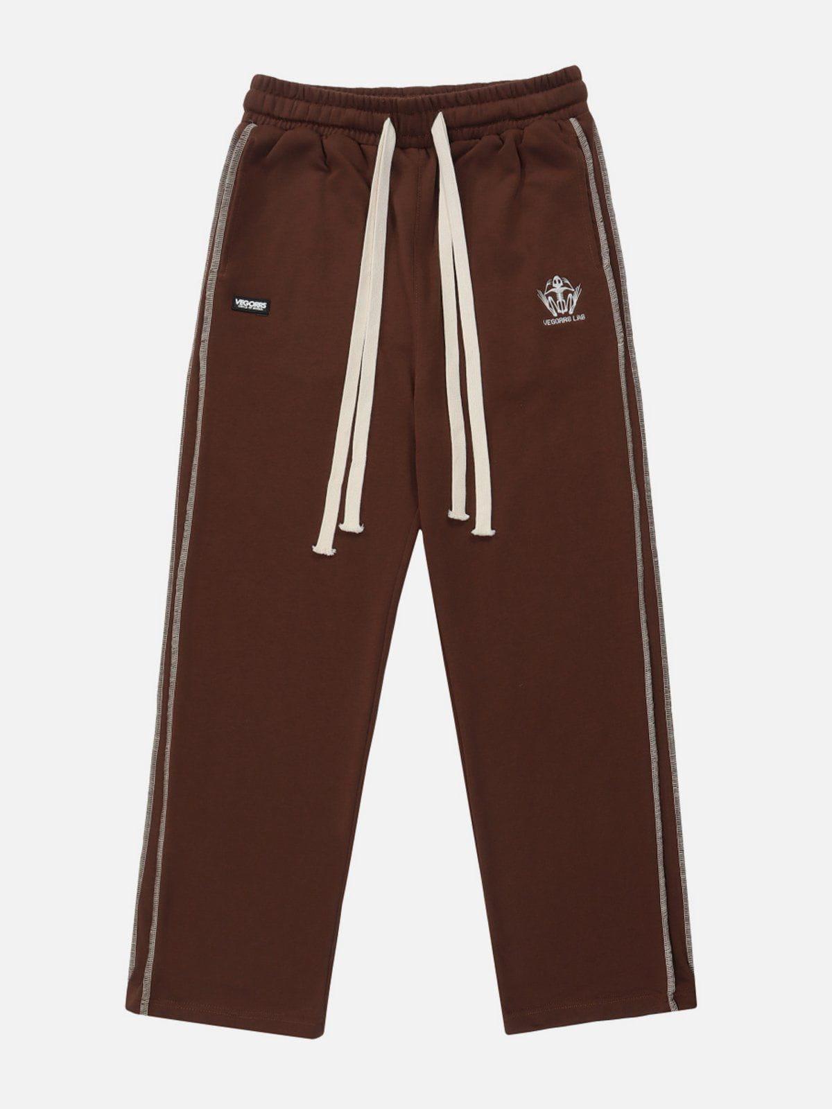 Tntwear® - Patchwork Embroidery Sweatpants - tntwear1