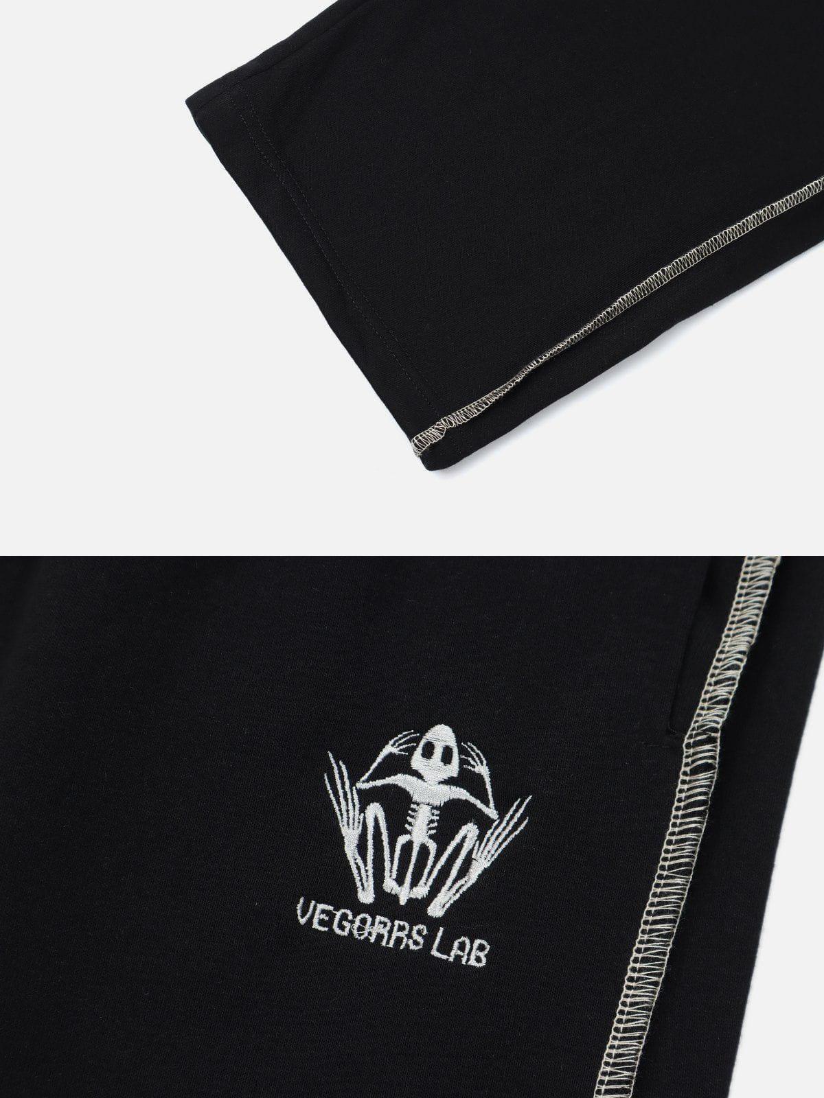 Tntwear® - Patchwork Embroidery Sweatpants - tntwear1