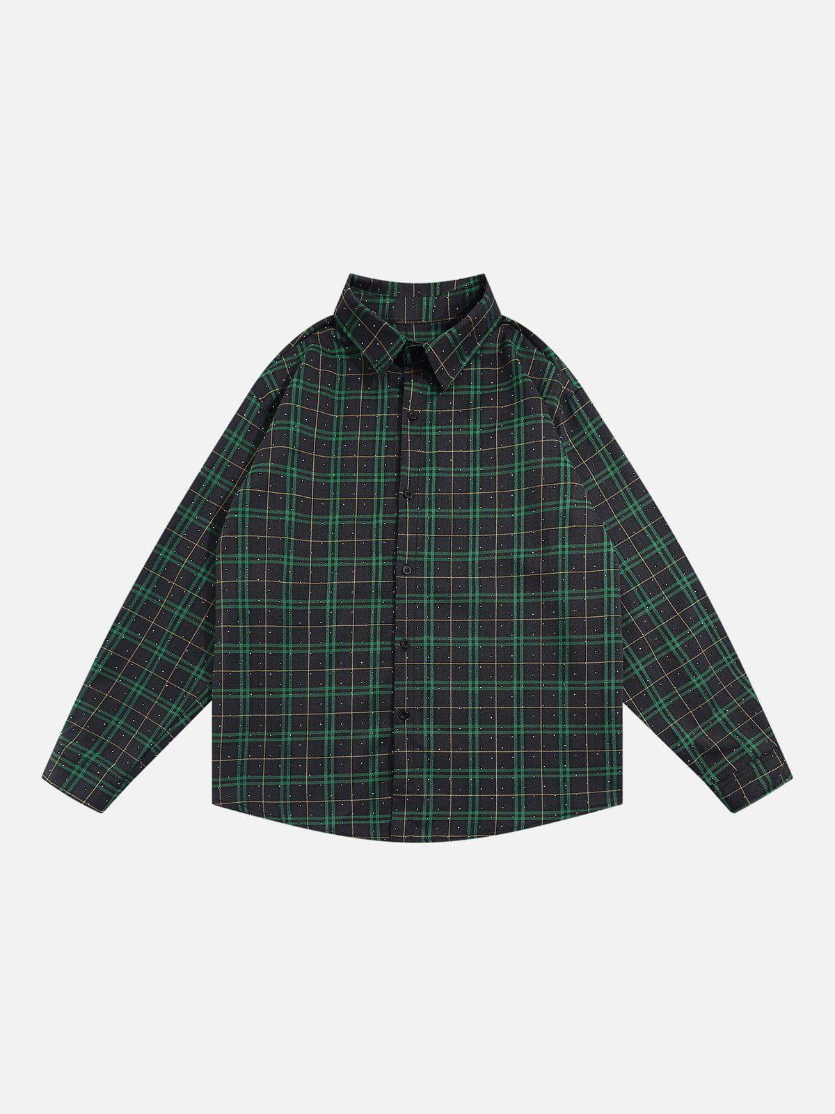 Sneakerland® - PLAID Contrasting Colors Shacket - tntwear1