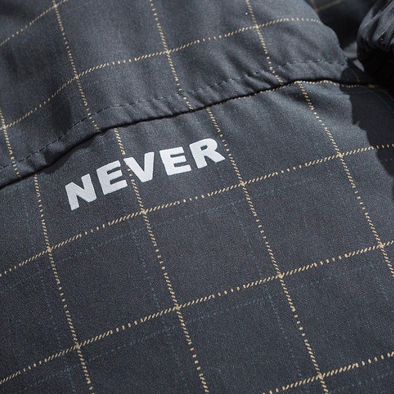 Tntwear® - Plaid Print Winter Coat - tntwear1