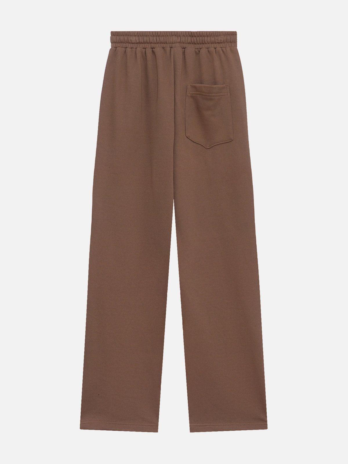 Tntwear® - Plush Letter Embroidery Sweatpants - tntwear1