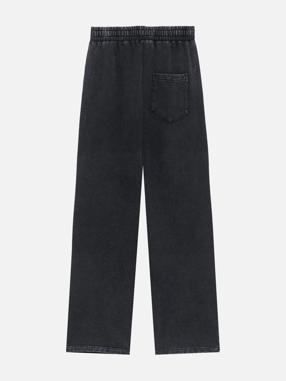 Tntwear® - Plush Letter Embroidery Sweatpants - tntwear1