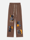 Tntwear® - Plush Letter Embroidery Sweatpants - tntwear1