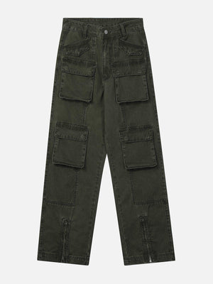 Sneakerland® - Pocket Patchwork Cargo Pants - tntwear1
