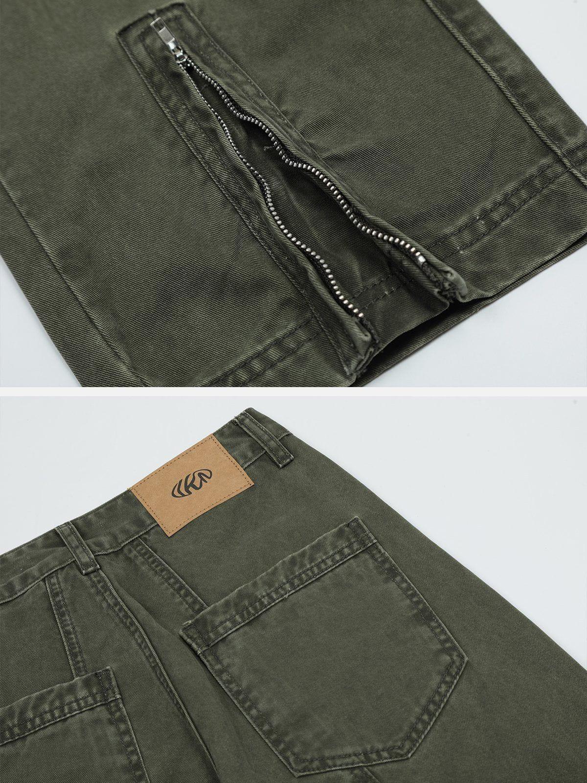 Sneakerland® - Pocket Patchwork Cargo Pants - tntwear1