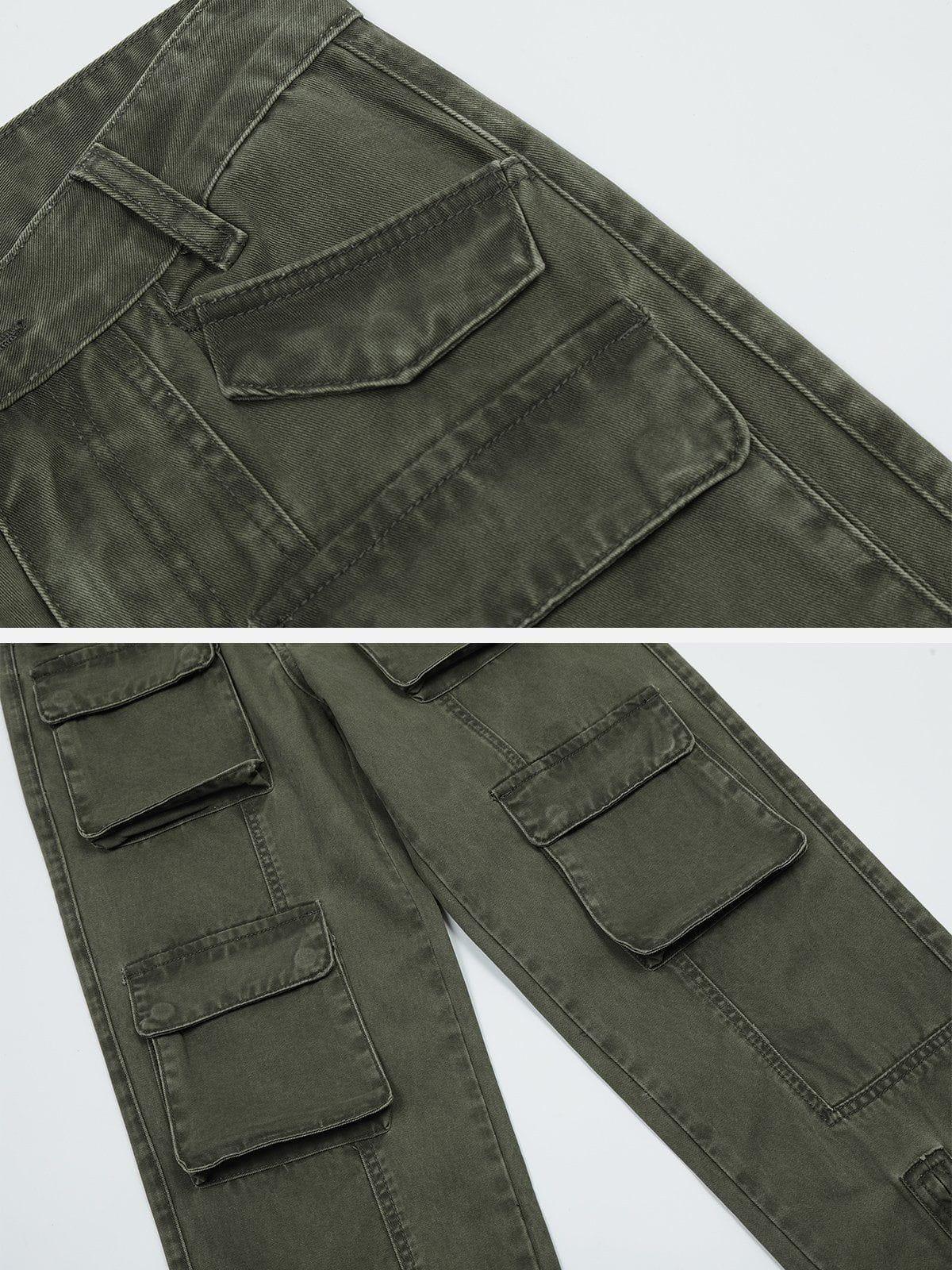 Sneakerland® - Pocket Patchwork Cargo Pants - tntwear1