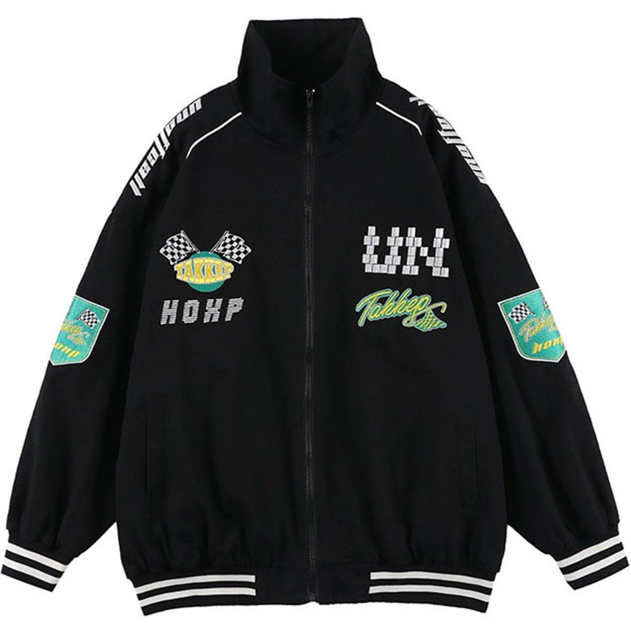 Tntwear® - Print Stitching Winter Coat - tntwear1