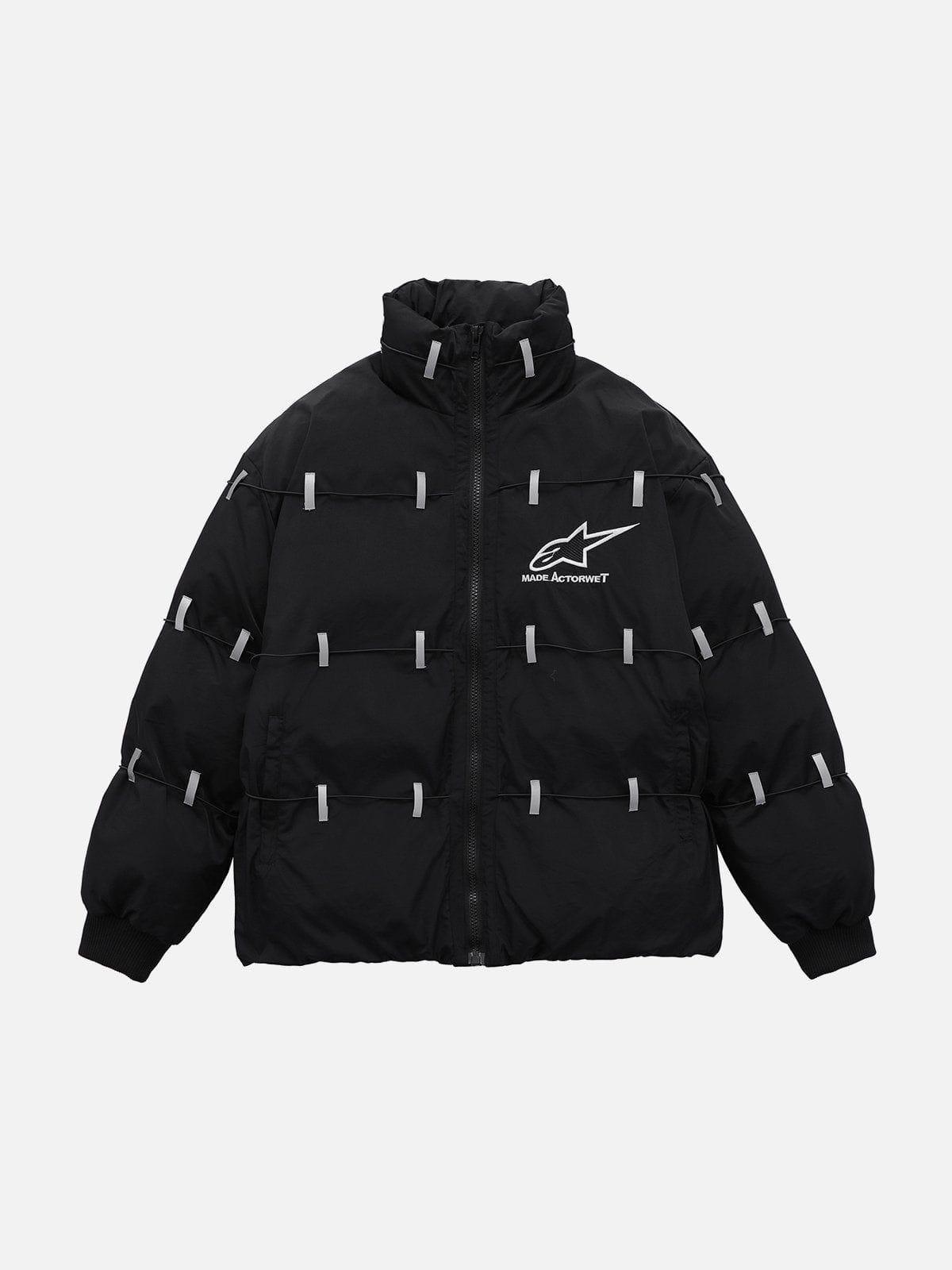 Tntwear® - Reflective Straps Winter Coat - tntwear1