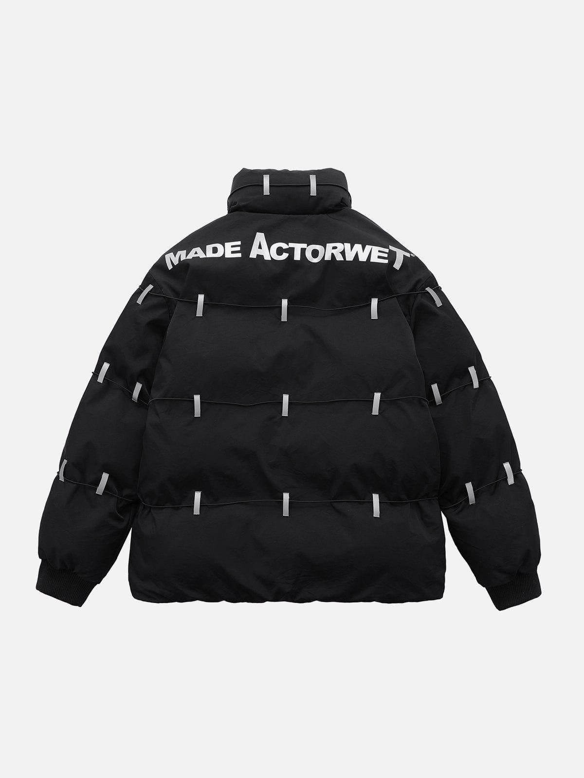 Tntwear® - Reflective Straps Winter Coat - tntwear1