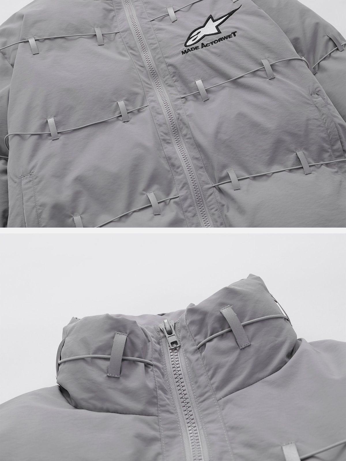 Tntwear® - Reflective Straps Winter Coat - tntwear1
