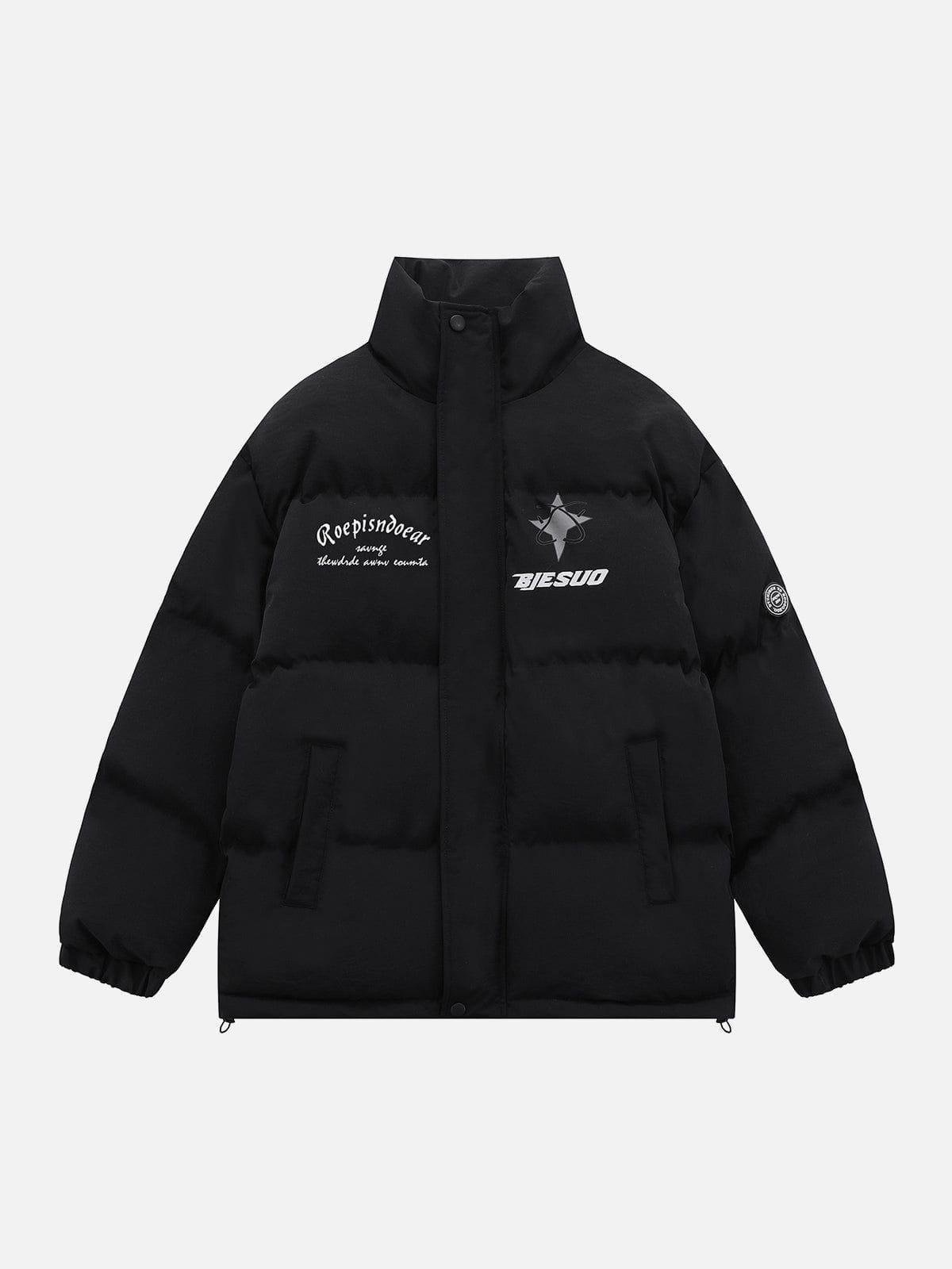 Tntwear® - Retro Letters Winter Coat - tntwear1