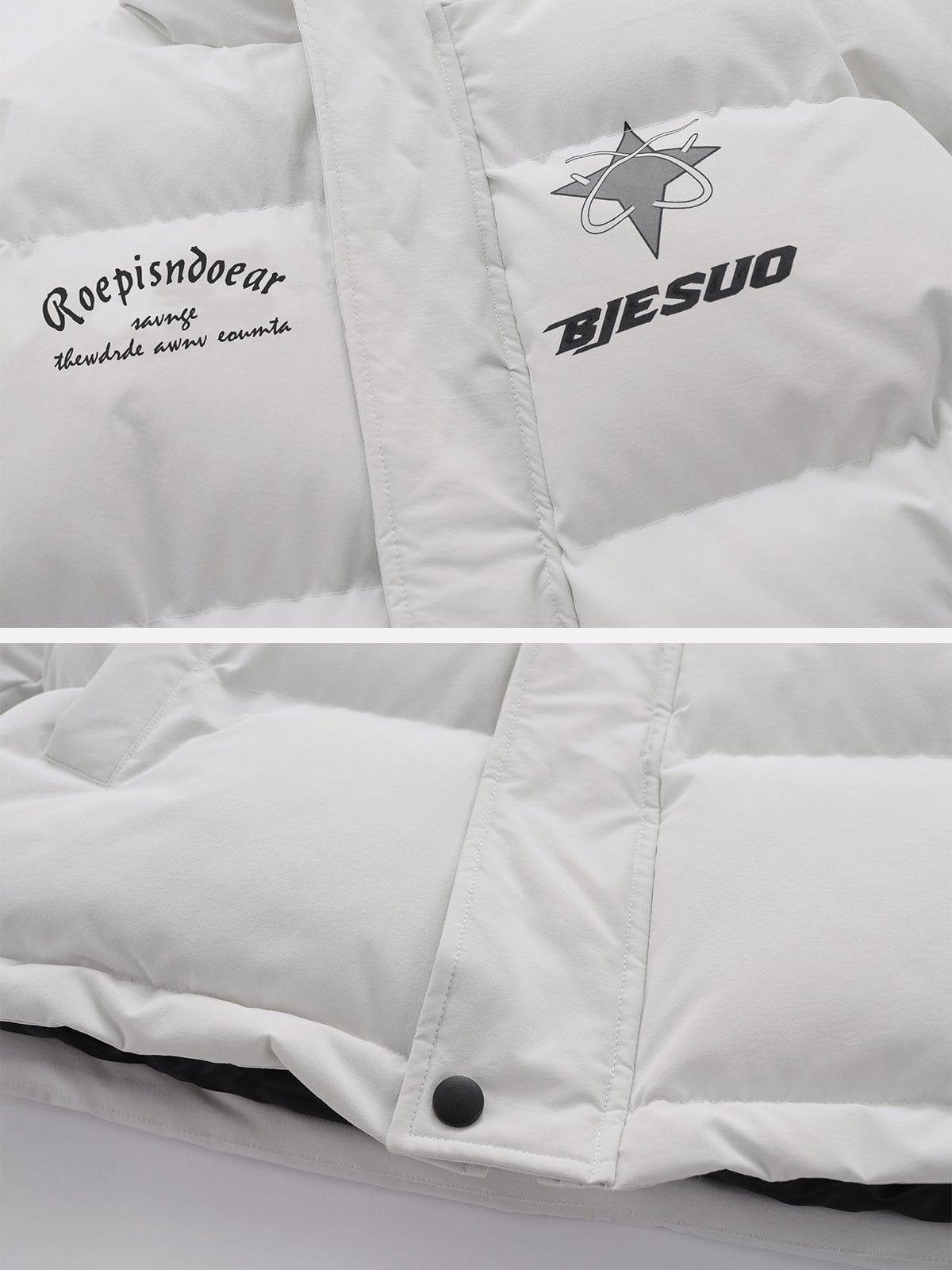 Tntwear® - Retro Letters Winter Coat - tntwear1