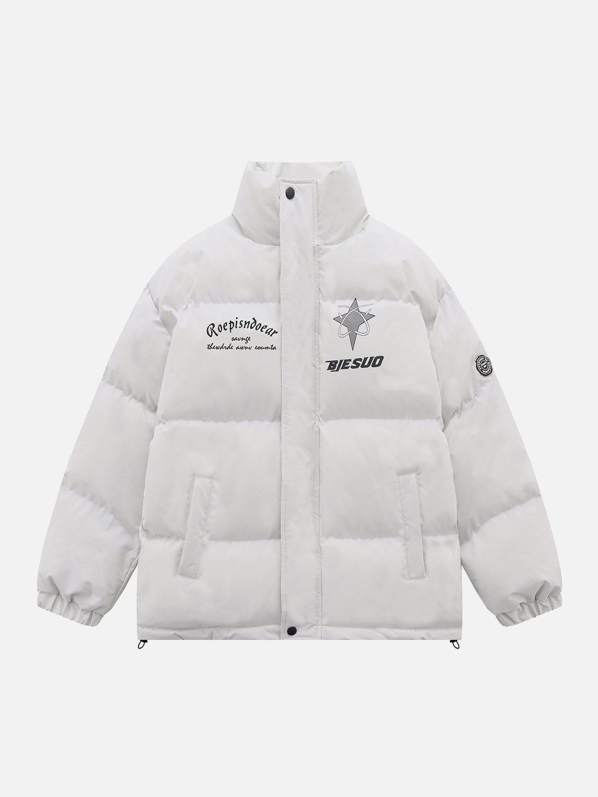 Tntwear® - Retro Letters Winter Coat - tntwear1