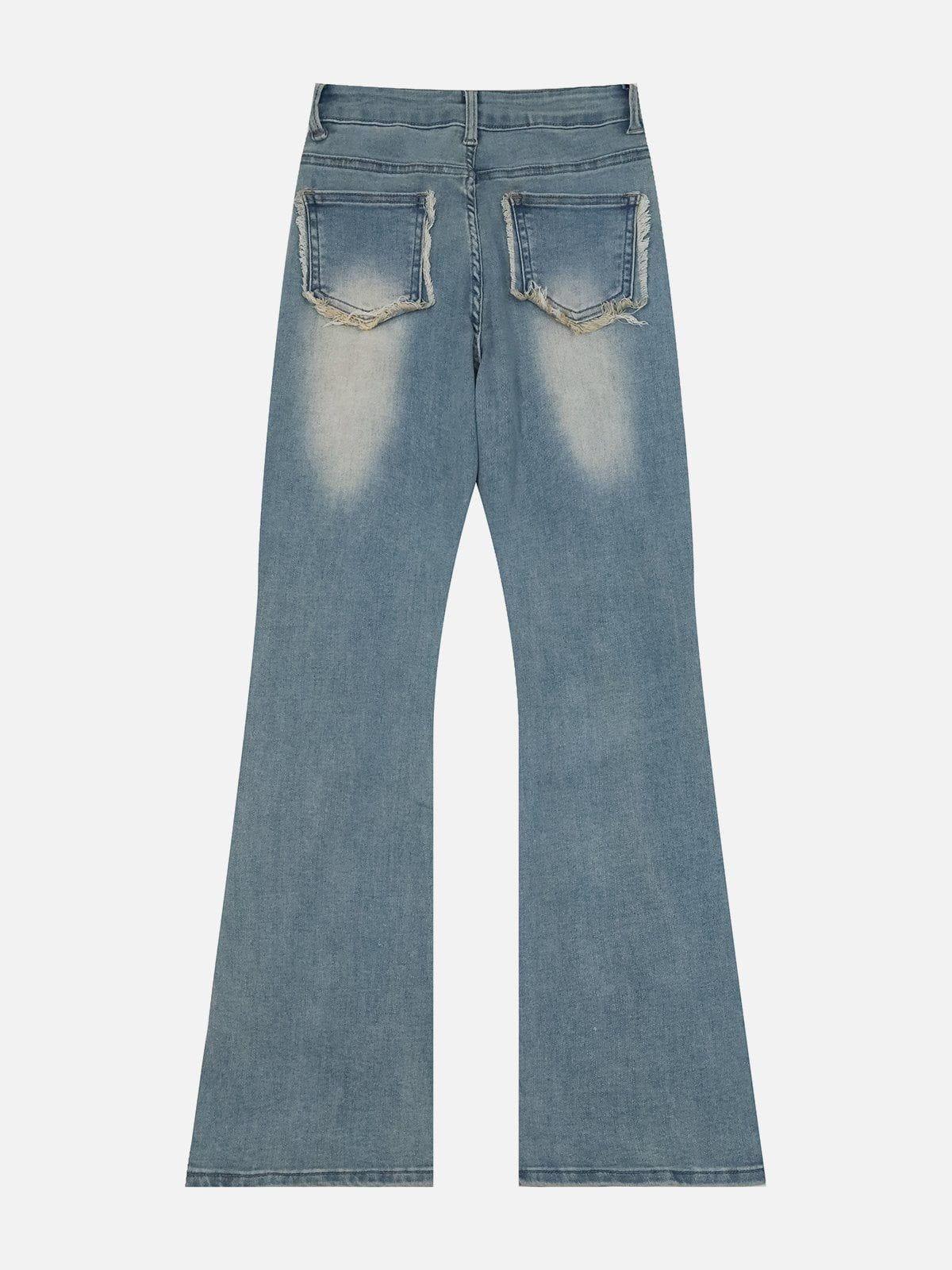 Tntwear® - Rough Edge Flared Jeans - tntwear1