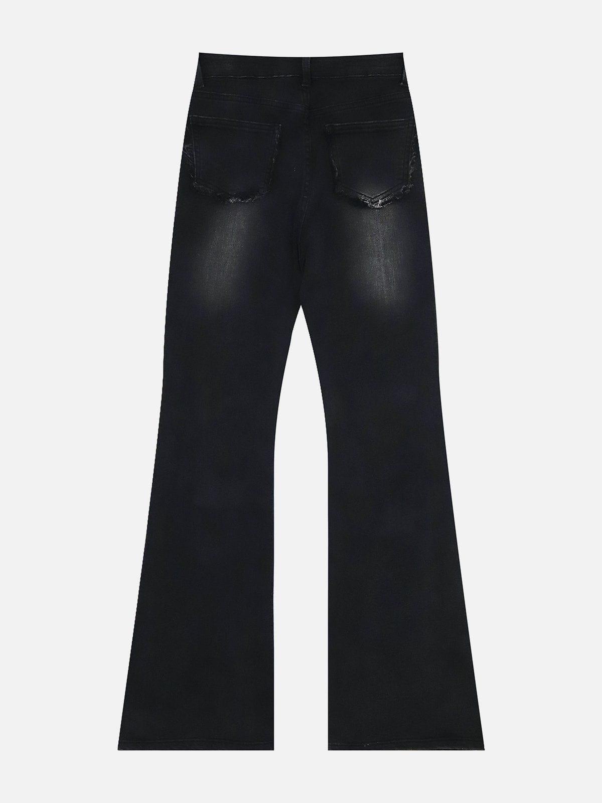 Tntwear® - Rough Edge Flared Jeans - tntwear1