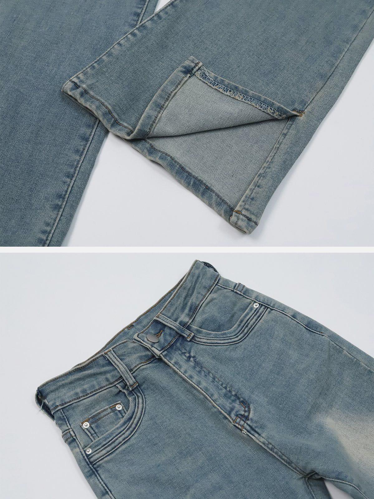 Tntwear® - Rough Edge Flared Jeans - tntwear1