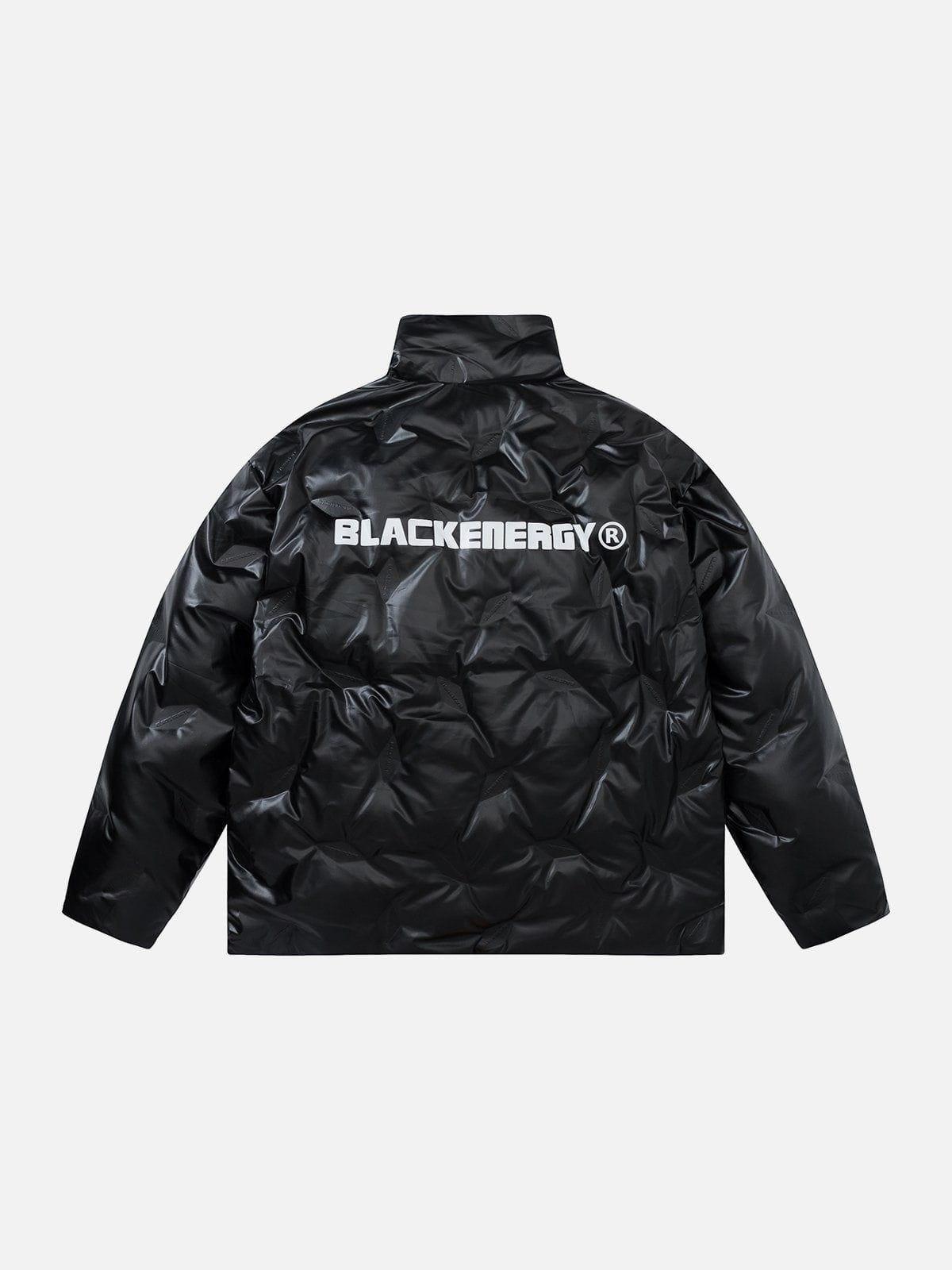 Tntwear® - Shiny Pleated Down Coat - tntwear1