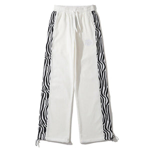 Tntwear® - Side Zebra Pattern Paneled Sweatpants - tntwear1