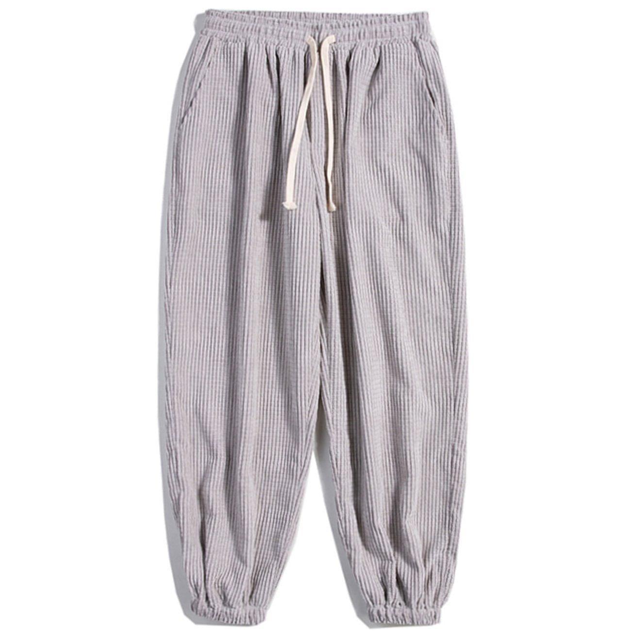 Tntwear® - Simple Pure Color Corduroy Joggers - tntwear1