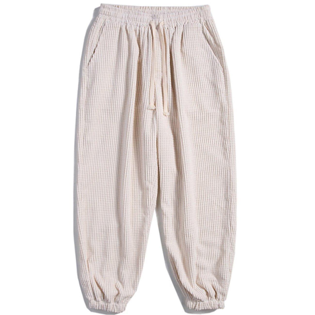 Tntwear® - Simple Pure Color Corduroy Joggers - tntwear1