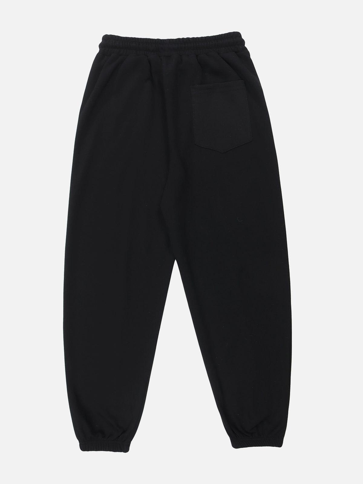 Tntwear® - Solid Color Embroidery Sweatpants - tntwear1