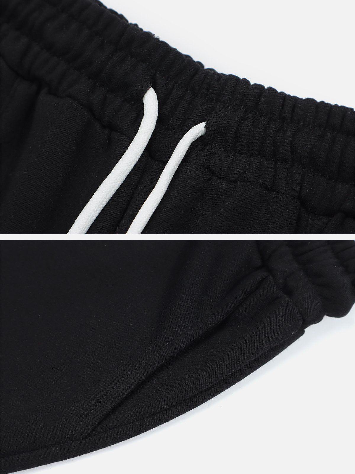 Tntwear® - Solid Color Embroidery Sweatpants - tntwear1