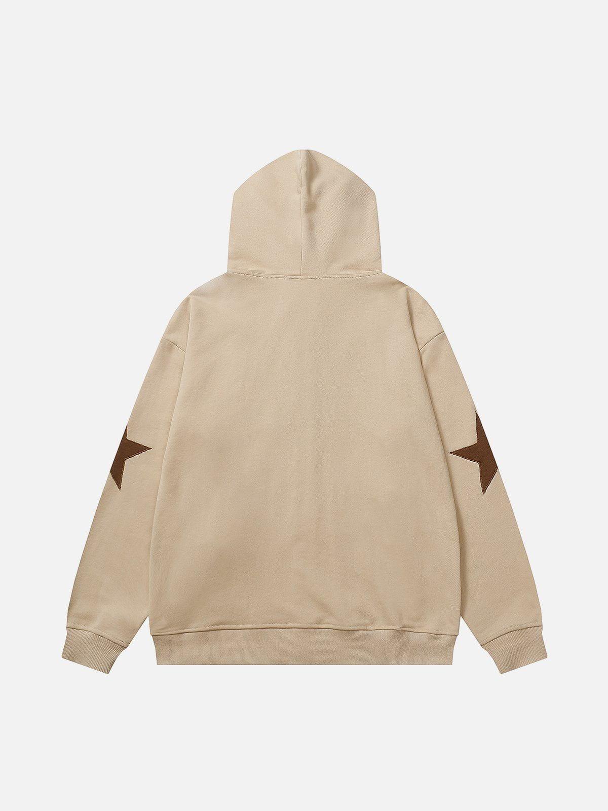 Tntwear® - Star Graphic Print Hoodie - tntwear1