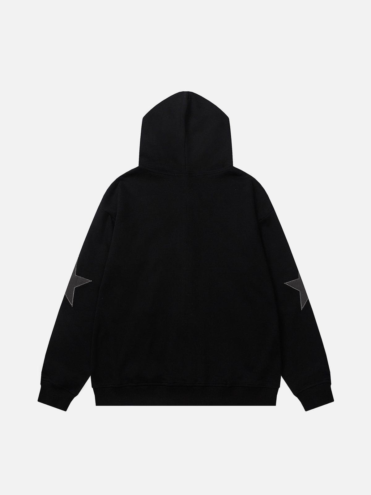 Tntwear® - Star Graphic Print Hoodie - tntwear1
