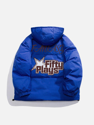 Tntwear® - Star Letter Print Winter Coat - tntwear1