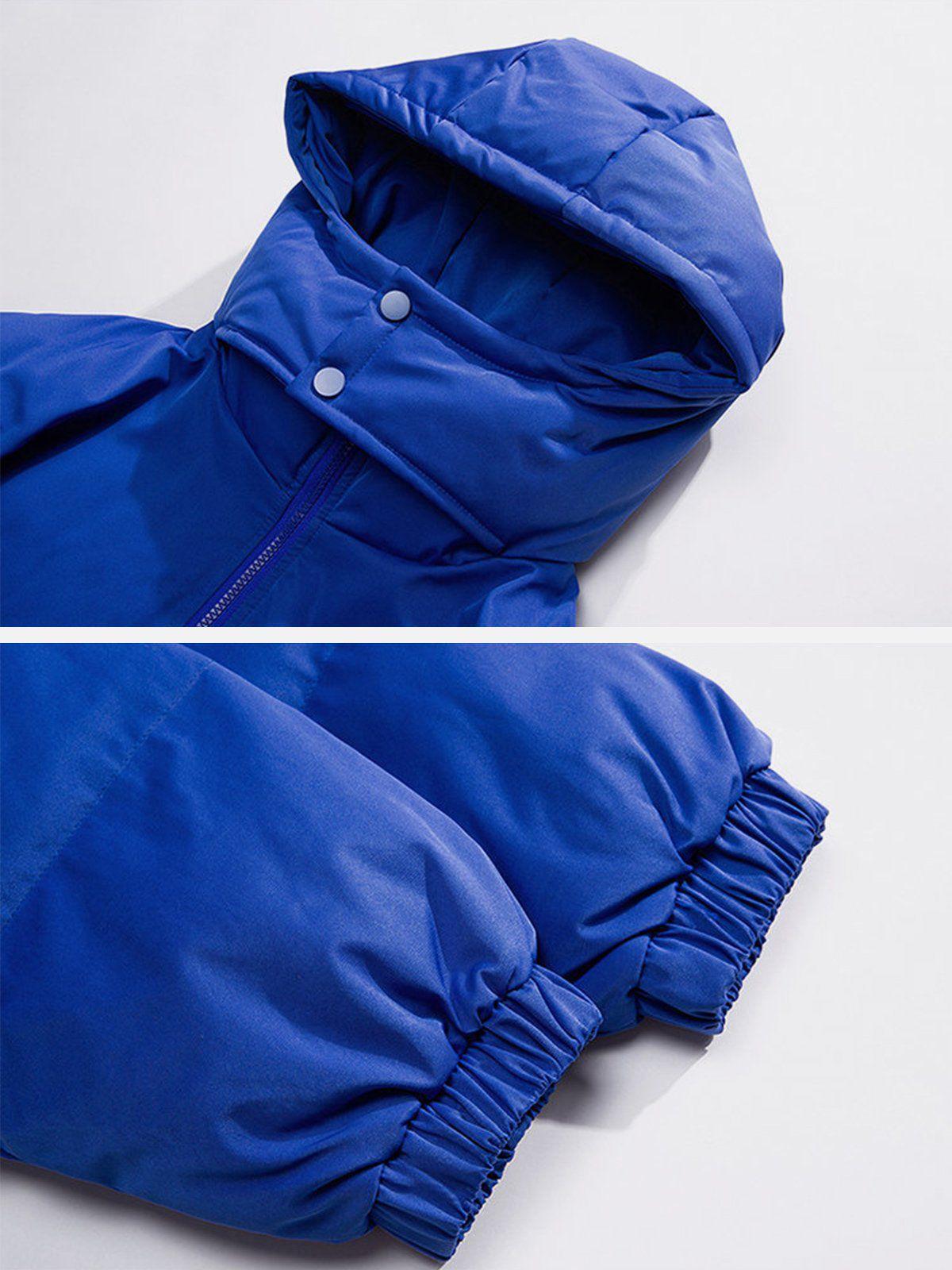Tntwear® - Star Letter Print Winter Coat - tntwear1