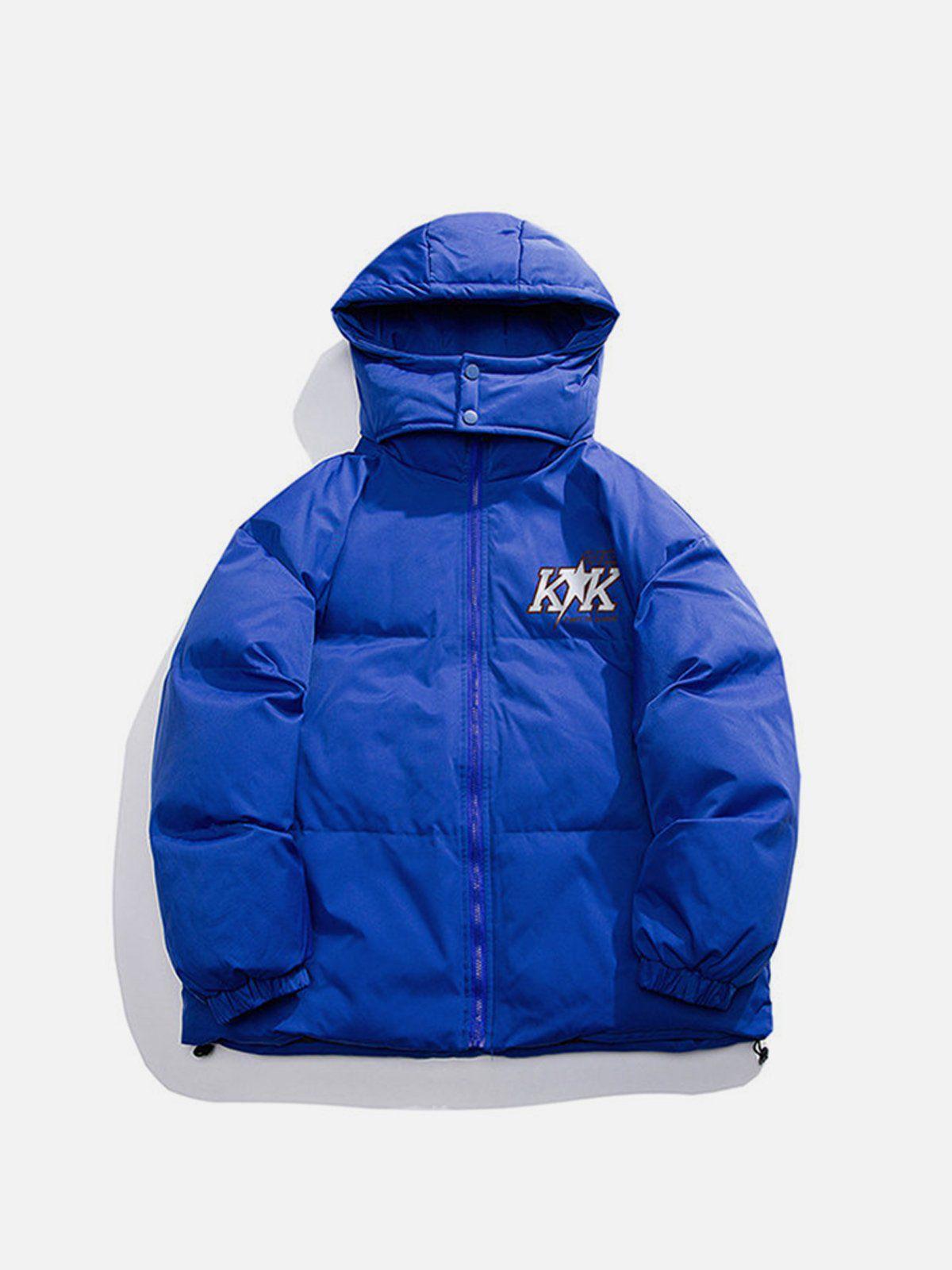 Tntwear® - Star Letter Print Winter Coat - tntwear1