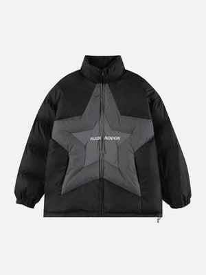 Tntwear® - Star Patchwork Gradient Winter Coat - tntwear1