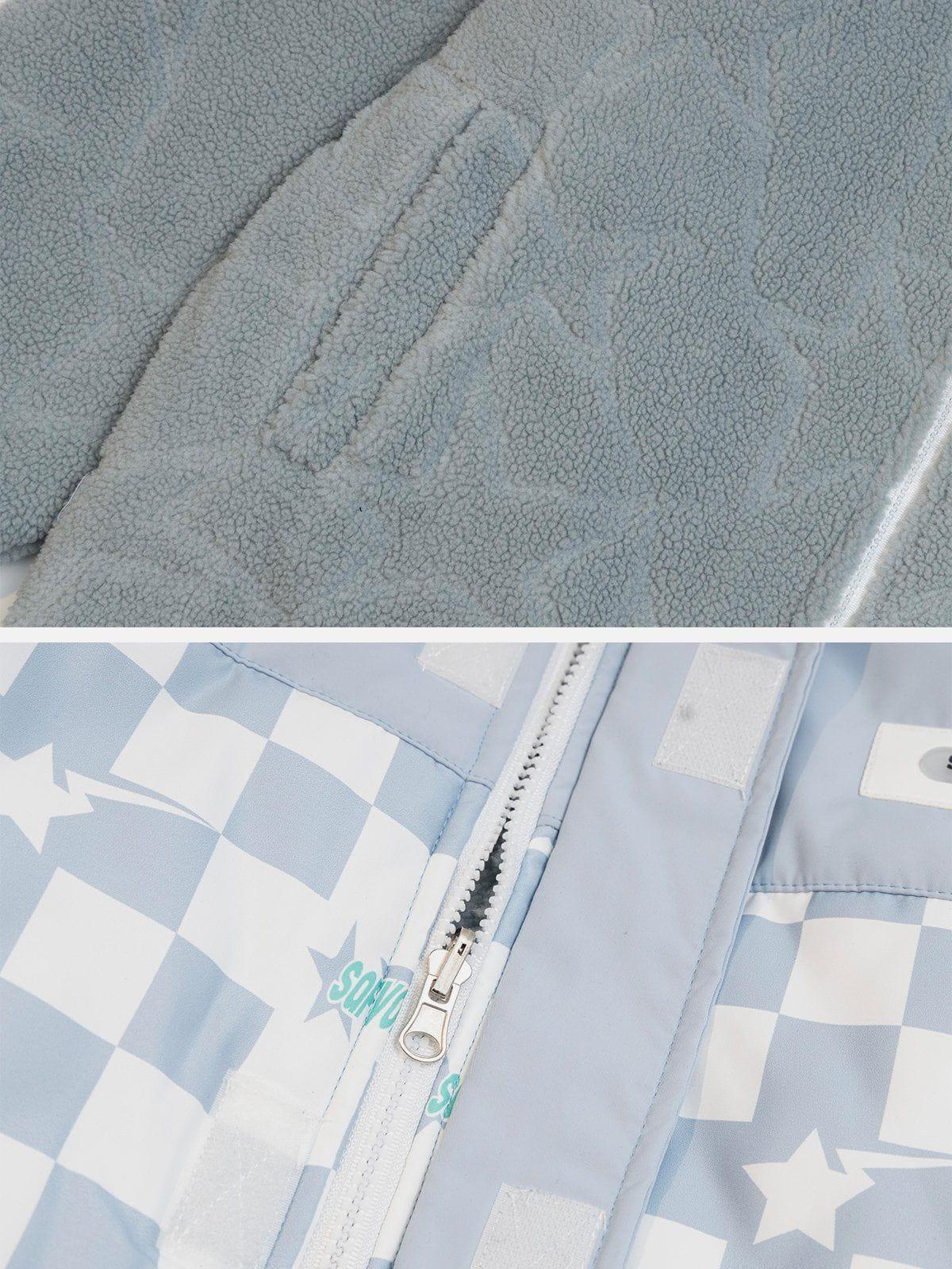 Tntwear® - Star Plaid Two-sided Winter Coat - tntwear1