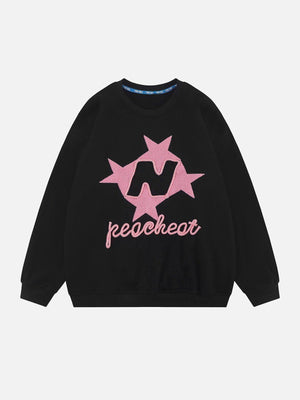 Tntwear® - Star Terry Embroidered Sweatshirt - tntwear1