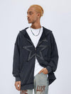 Tntwear® - Star Washed Zip-up Hoodie - tntwear1