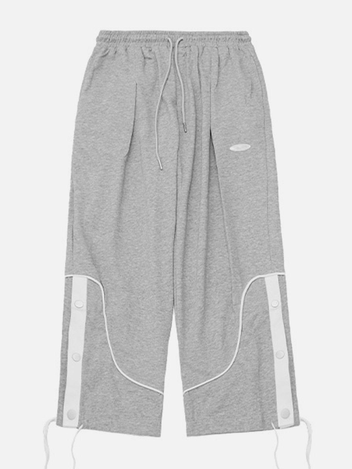 Tntwear® - Stripe Buckle Drawstring Sweatpants - tntwear1