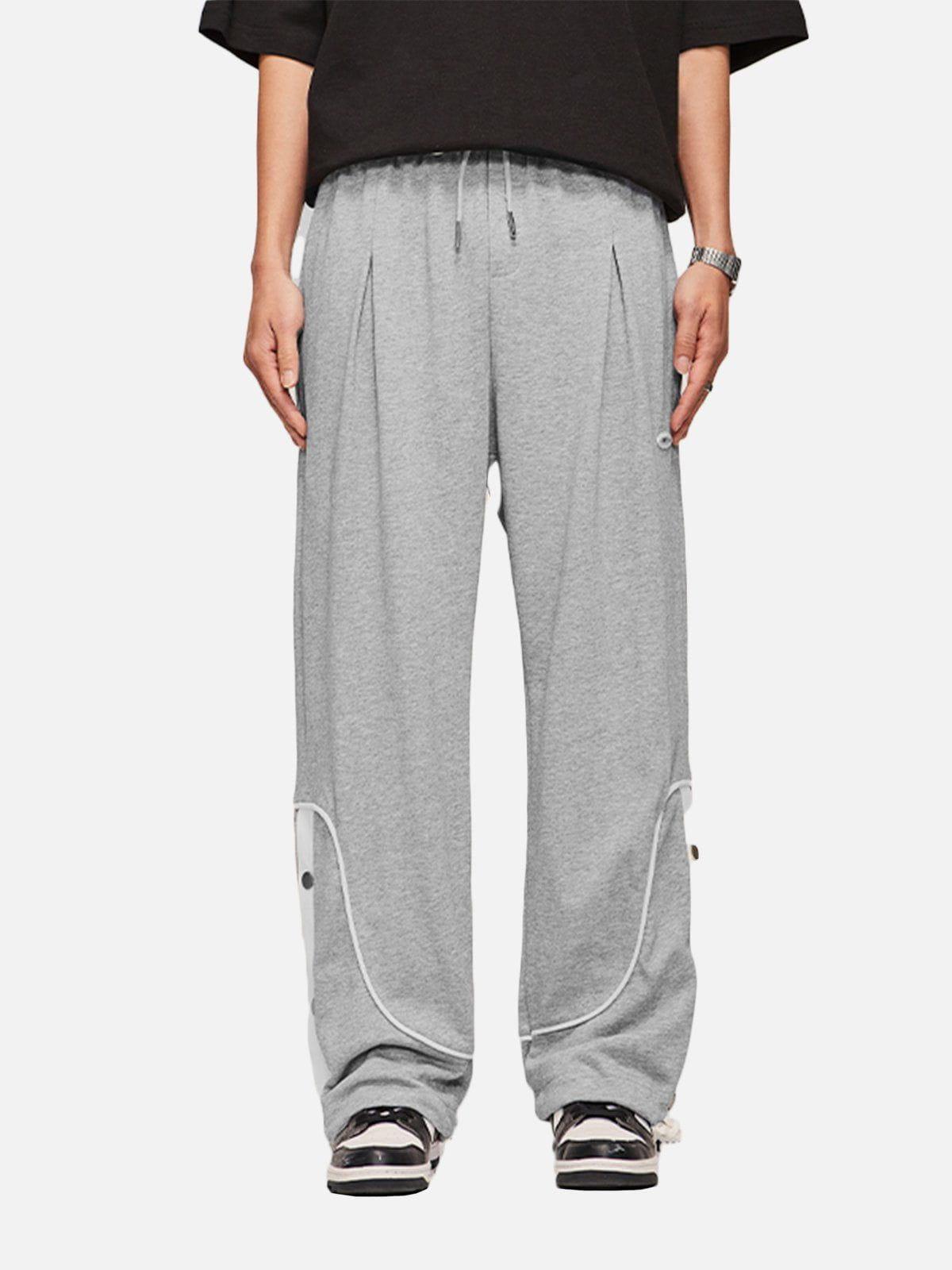 Tntwear® - Stripe Buckle Drawstring Sweatpants - tntwear1