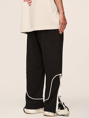 Tntwear® - Stripe Buckle Drawstring Sweatpants - tntwear1