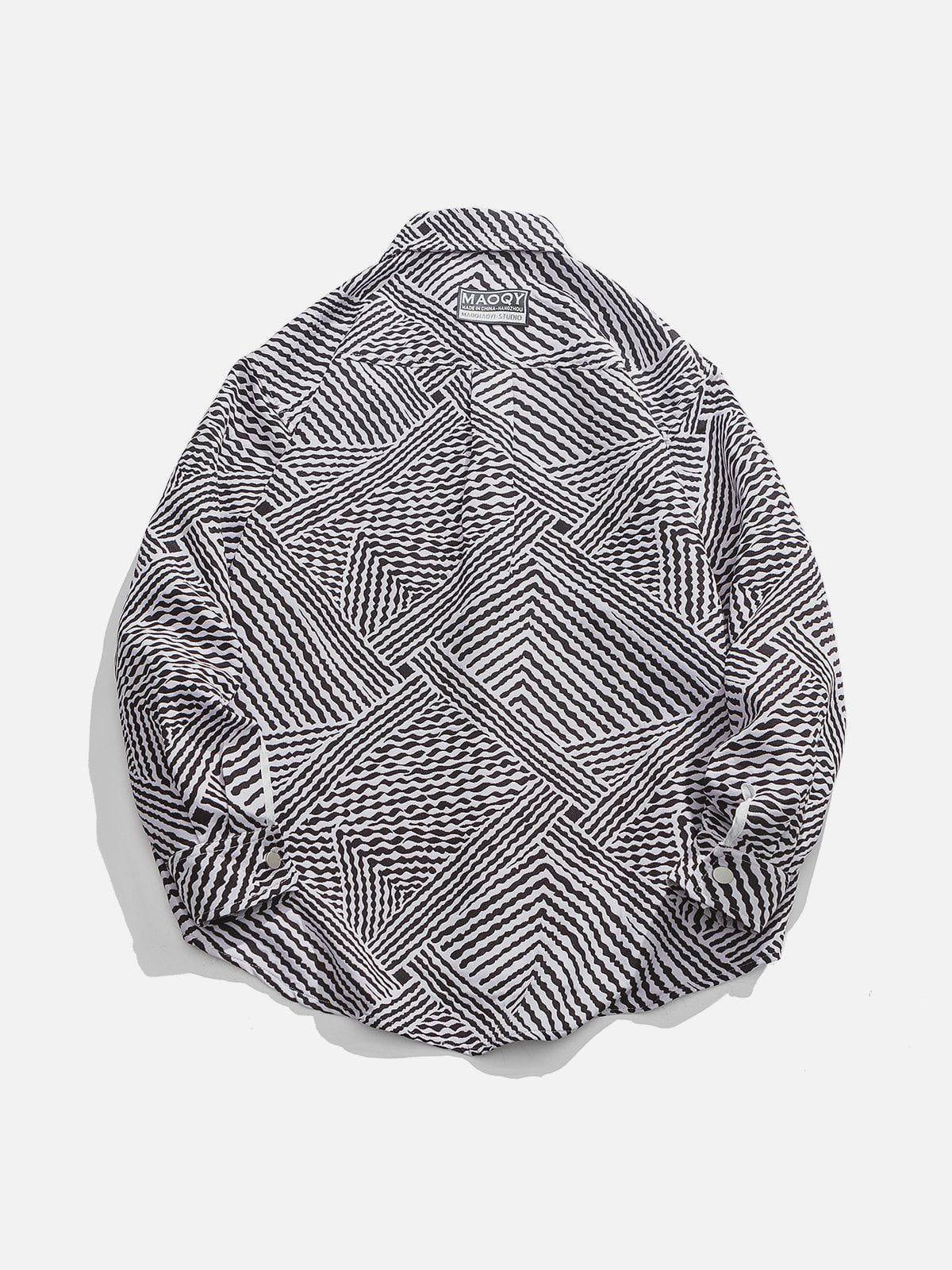 Tntwear® - Stripe Long-Sleeved Shirt - tntwear1