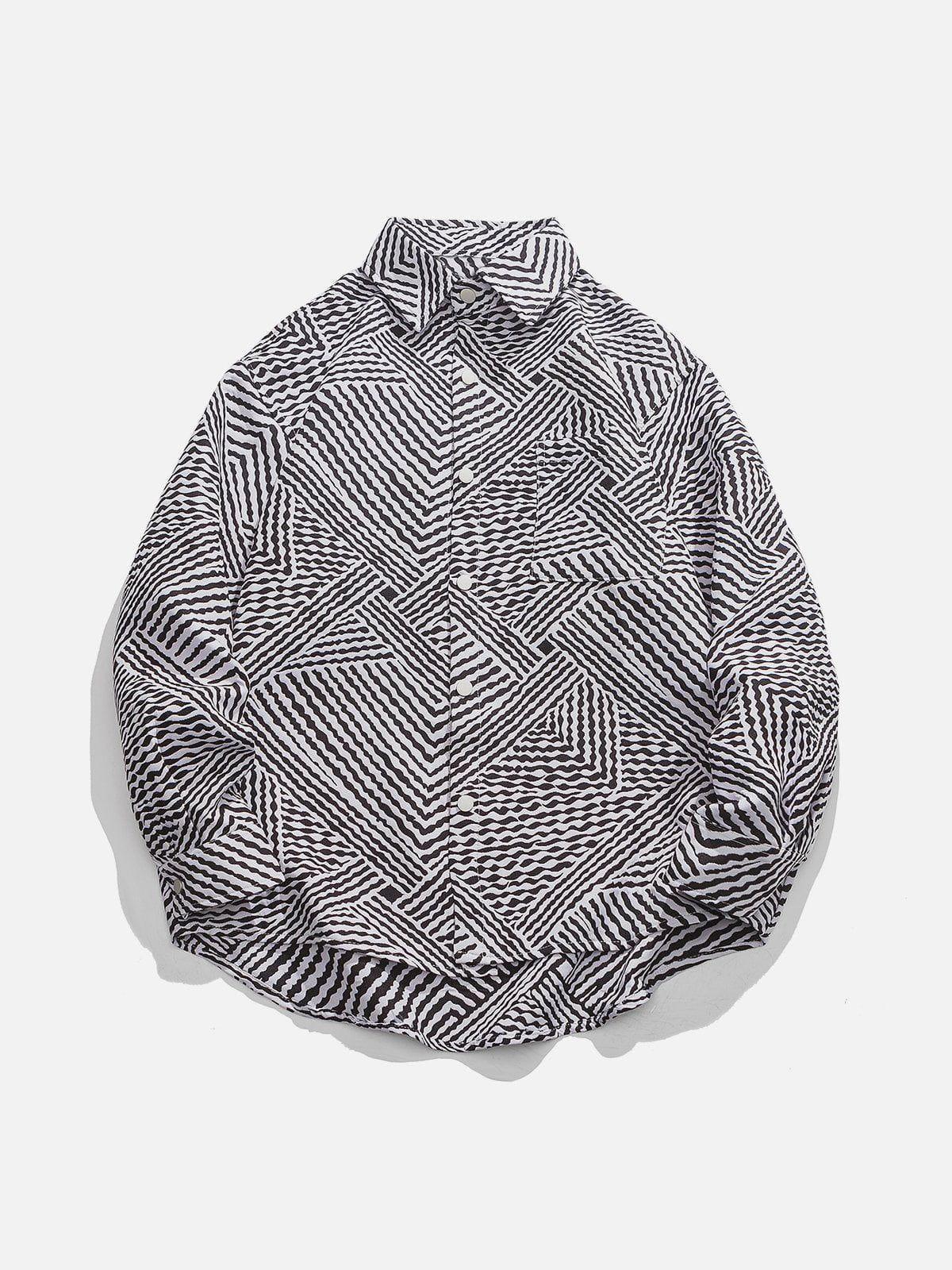 Tntwear® - Stripe Long-Sleeved Shirt - tntwear1