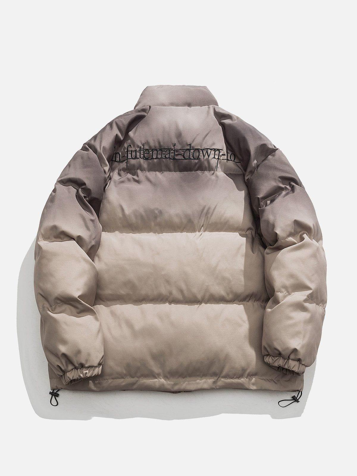Tntwear® - Tie-Dye Gradient Print Winter Coat - tntwear1