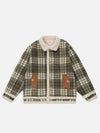 Tntwear® - Vintage Check Sherpa Coat - tntwear1