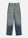Tntwear® - Vintage Distressed Wash Patchwork Jeans - tntwear1