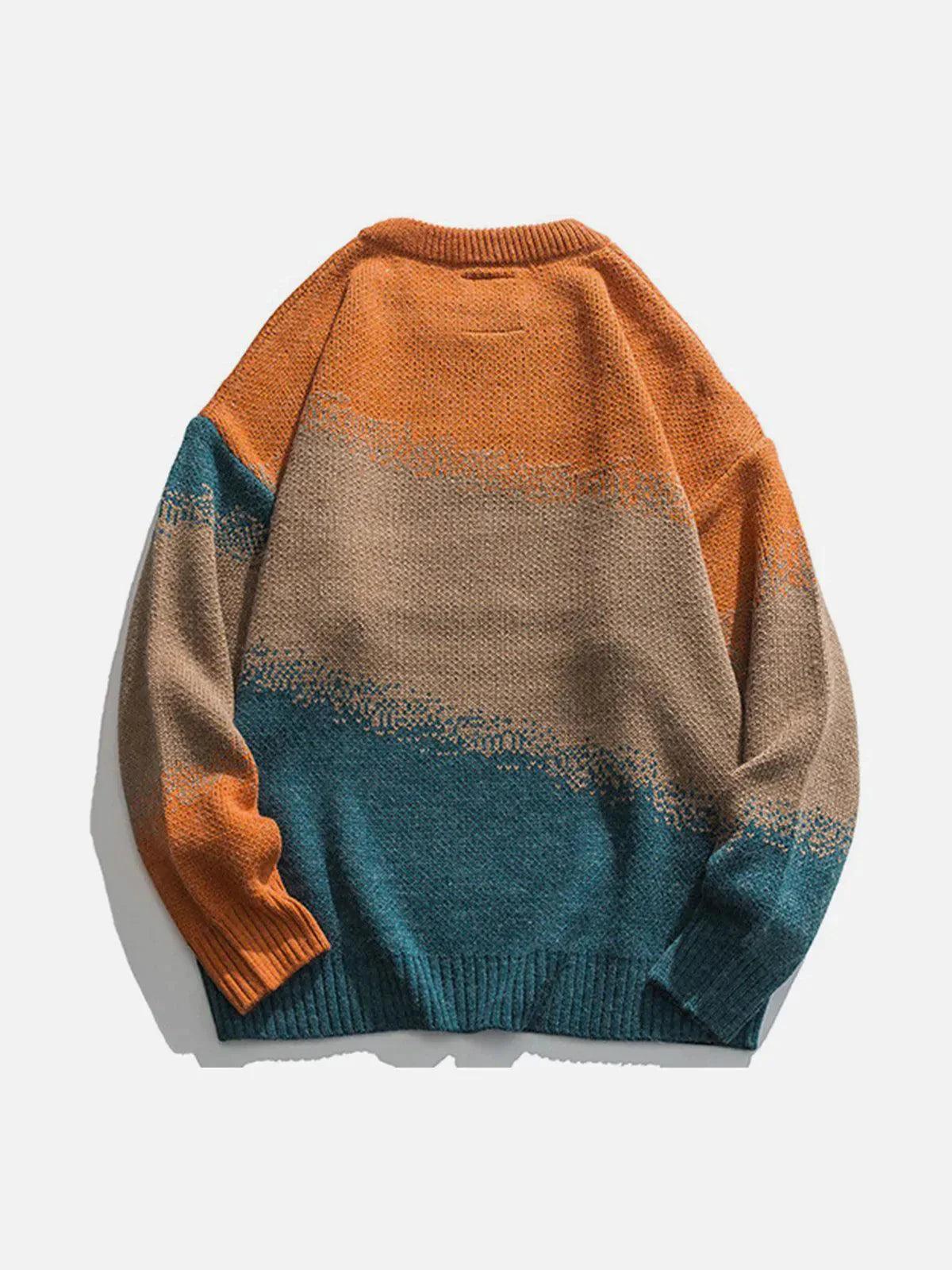 Tntwear® - Vintage Gradient Knit Sweater - tntwear1