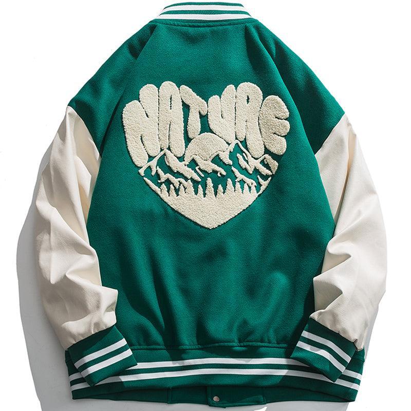 Tntwear® - Vintage High School Jacket Flocked Heart - tntwear1