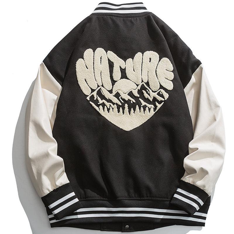 Tntwear® - Vintage High School Jacket Flocked Heart - tntwear1
