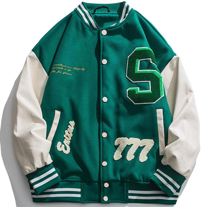 Tntwear® - Vintage High School Jacket Flocked Heart - tntwear1