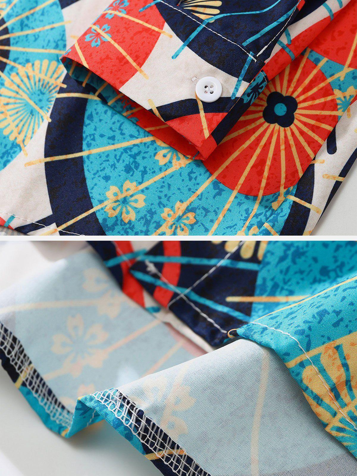 Tntwear® - Vintage Oil Painting Long-Sleeved Shirt - tntwear1