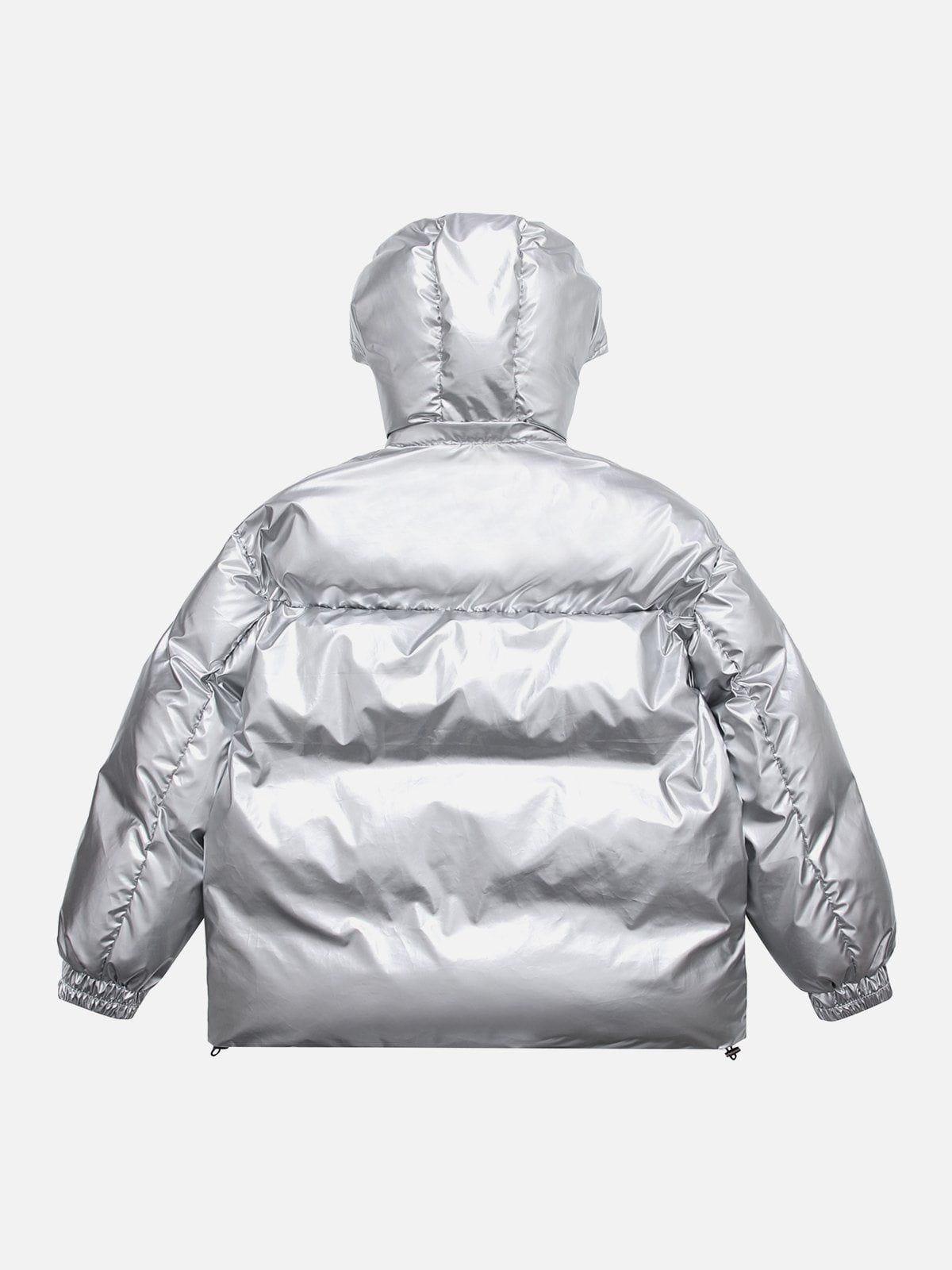 Tntwear® - Vintage Solid Gloss Winter Coat - tntwear1